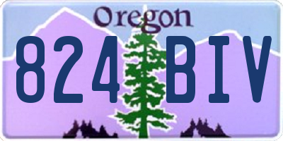 OR license plate 824BIV