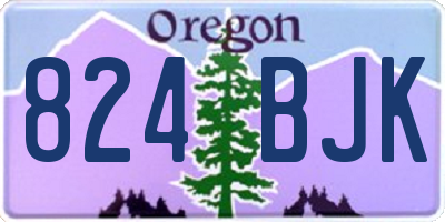 OR license plate 824BJK