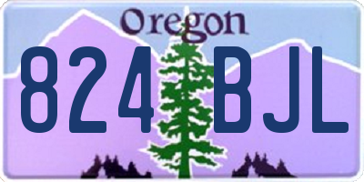 OR license plate 824BJL