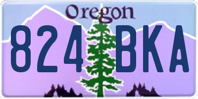 OR license plate 824BKA