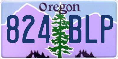 OR license plate 824BLP