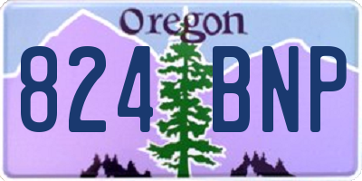 OR license plate 824BNP