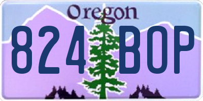 OR license plate 824BOP