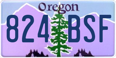OR license plate 824BSF