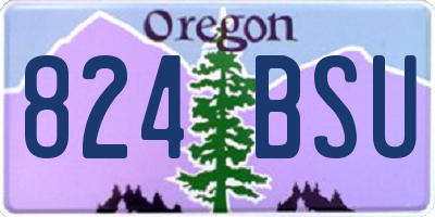 OR license plate 824BSU