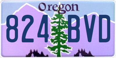 OR license plate 824BVD