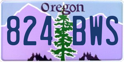 OR license plate 824BWS