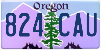 OR license plate 824CAU