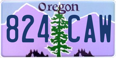 OR license plate 824CAW