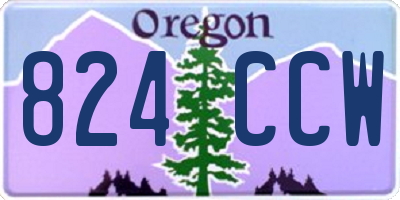 OR license plate 824CCW