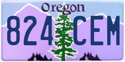 OR license plate 824CEM