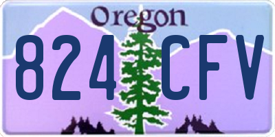 OR license plate 824CFV