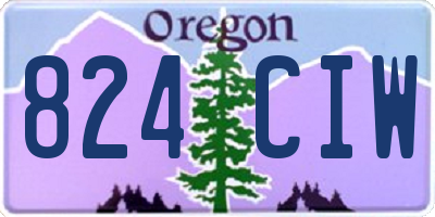 OR license plate 824CIW