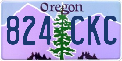 OR license plate 824CKC