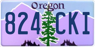OR license plate 824CKI