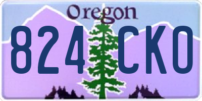 OR license plate 824CKO