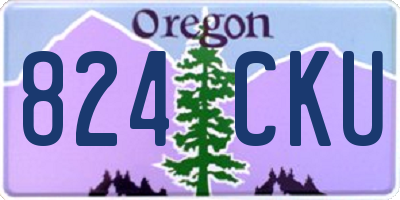 OR license plate 824CKU