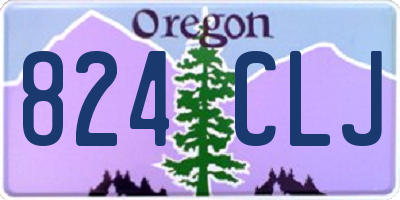 OR license plate 824CLJ