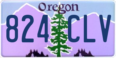 OR license plate 824CLV