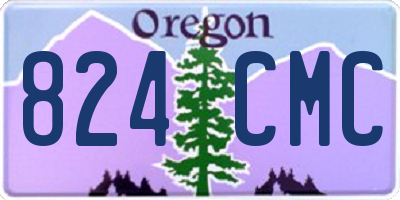 OR license plate 824CMC