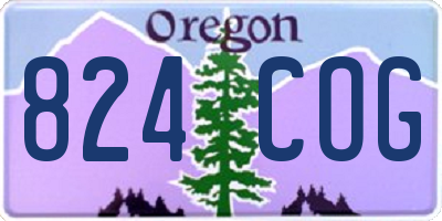 OR license plate 824COG
