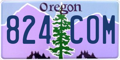 OR license plate 824COM