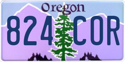 OR license plate 824COR