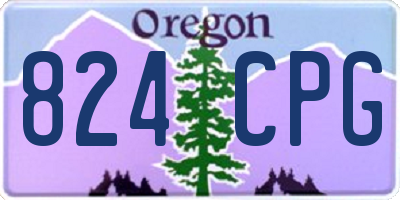 OR license plate 824CPG