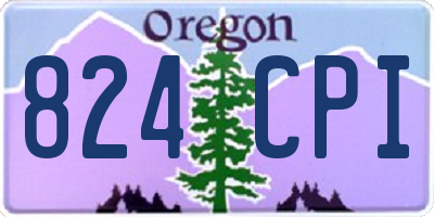 OR license plate 824CPI