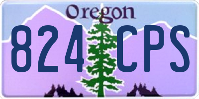 OR license plate 824CPS
