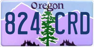 OR license plate 824CRD