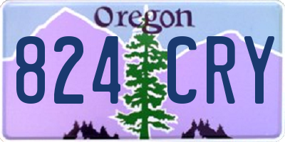 OR license plate 824CRY
