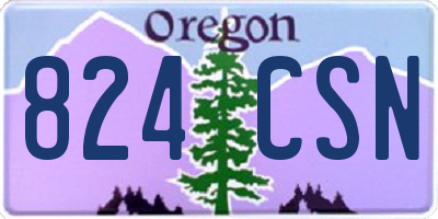 OR license plate 824CSN