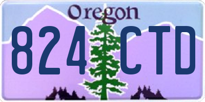 OR license plate 824CTD