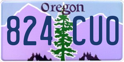 OR license plate 824CUO