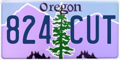 OR license plate 824CUT