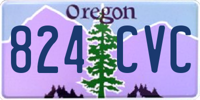 OR license plate 824CVC