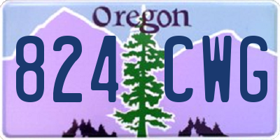 OR license plate 824CWG