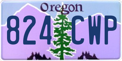 OR license plate 824CWP