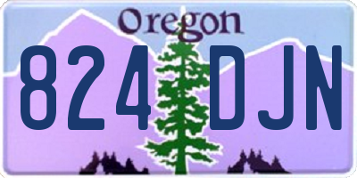 OR license plate 824DJN