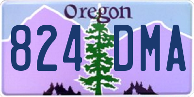 OR license plate 824DMA