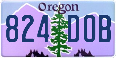 OR license plate 824DOB