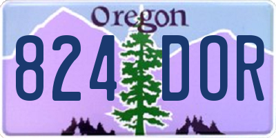 OR license plate 824DOR