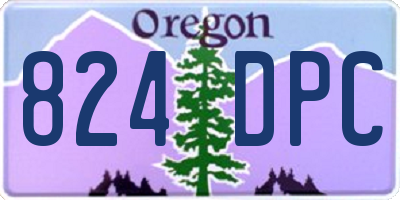 OR license plate 824DPC