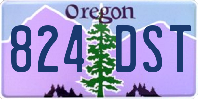 OR license plate 824DST
