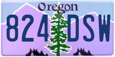 OR license plate 824DSW