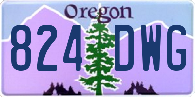 OR license plate 824DWG