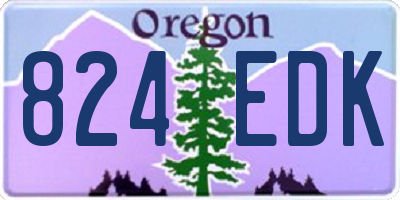 OR license plate 824EDK