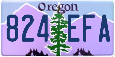 OR license plate 824EFA