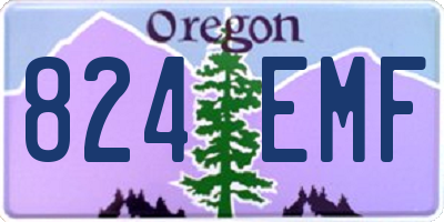 OR license plate 824EMF